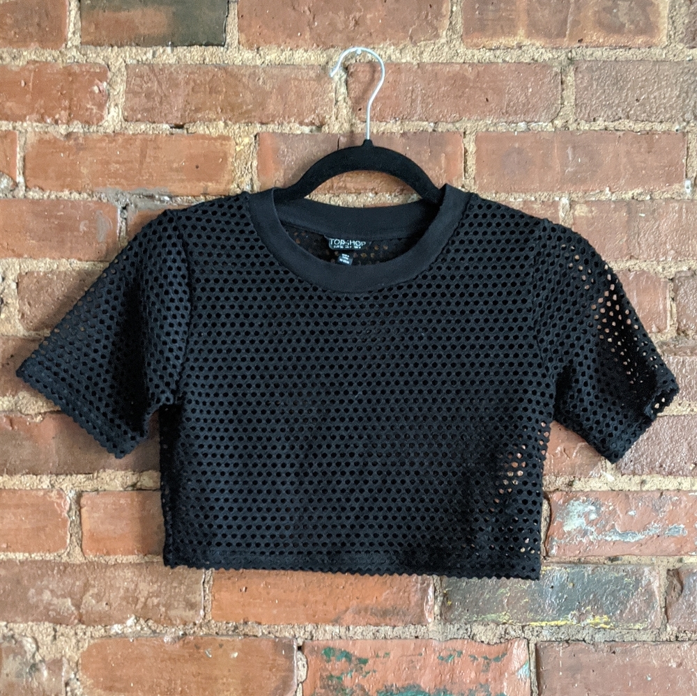 Topshop Mesh Crop Top